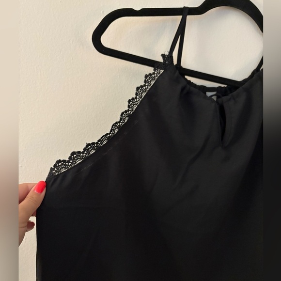 Cupshe Black Lace Trim Top - Picture 3 of 4